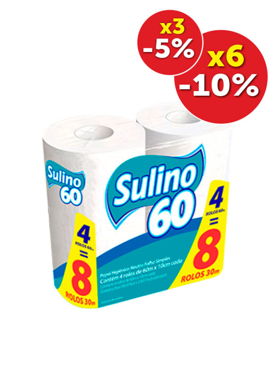 Funda papel higiénico Sulino 4x60mts (16paq) 