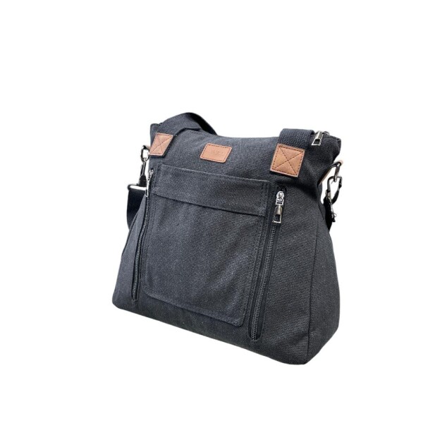 Cartera Safari Lona Negro