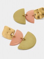 Pendientes Geométricos De Resina multicolor