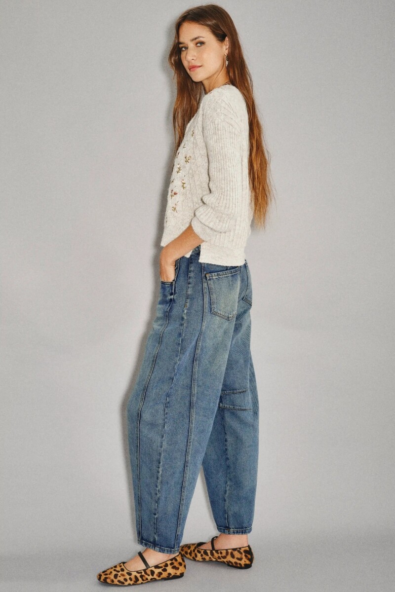 Jean Barrel Blue New Azul