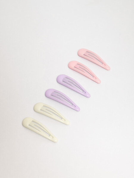 Pack x 6 clips para pelo Colores