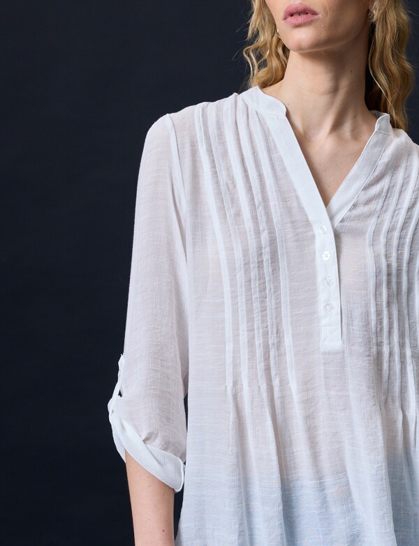 Blusa Botones BLANCO
