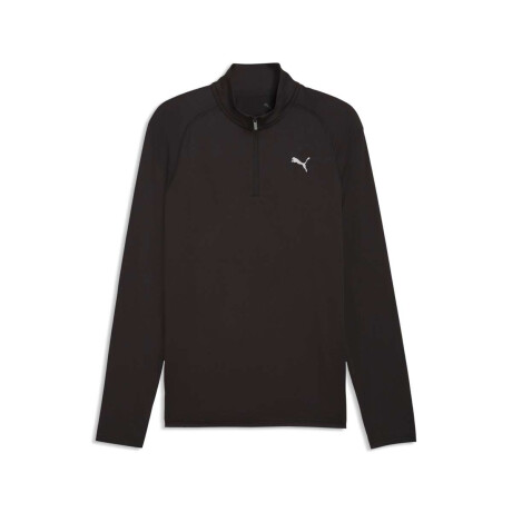 Campera Pwrtrain Fabrix Mix 1/4 Zip de Hombre Negro