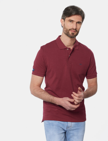 REMERA POLO LISA Bordo