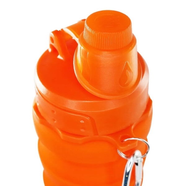 Botella Plegable De Silicona Caramañola Deportiva Libre Bpa Variante Color Naranja