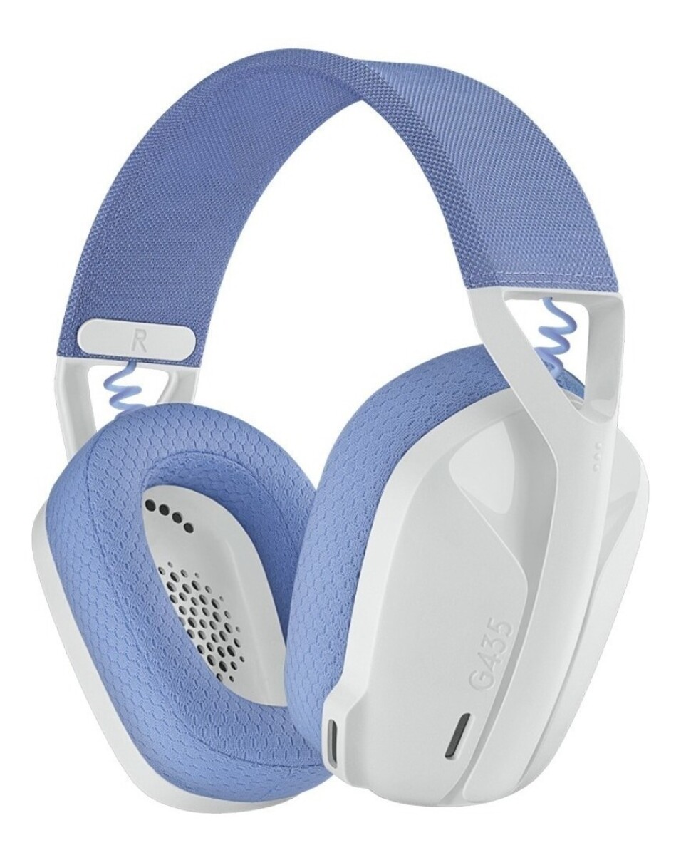 Auriculares Gamer Inalámbricos Logitech G Series G435 Blanco Crudo Y Lila 