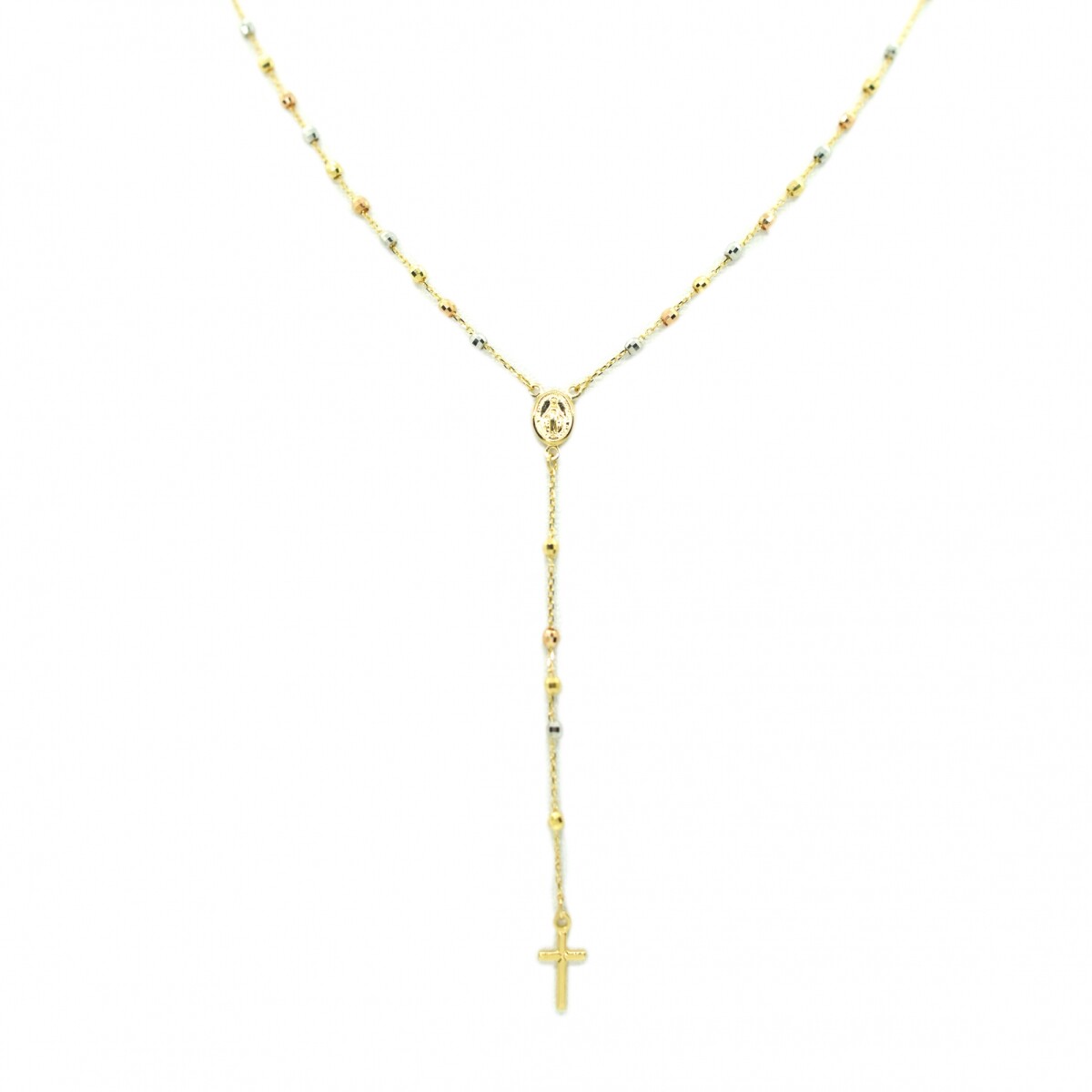 Rosario en Oro 18Kilates en Tres Colores 