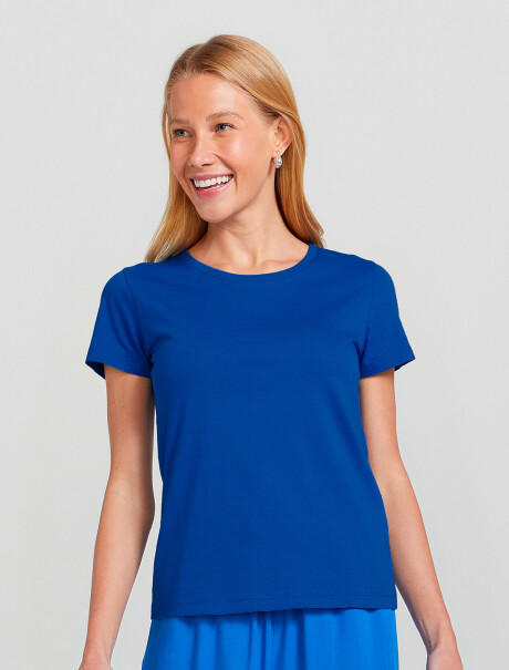 CAMISETA BÁSICA SLIM WORLD AZUL