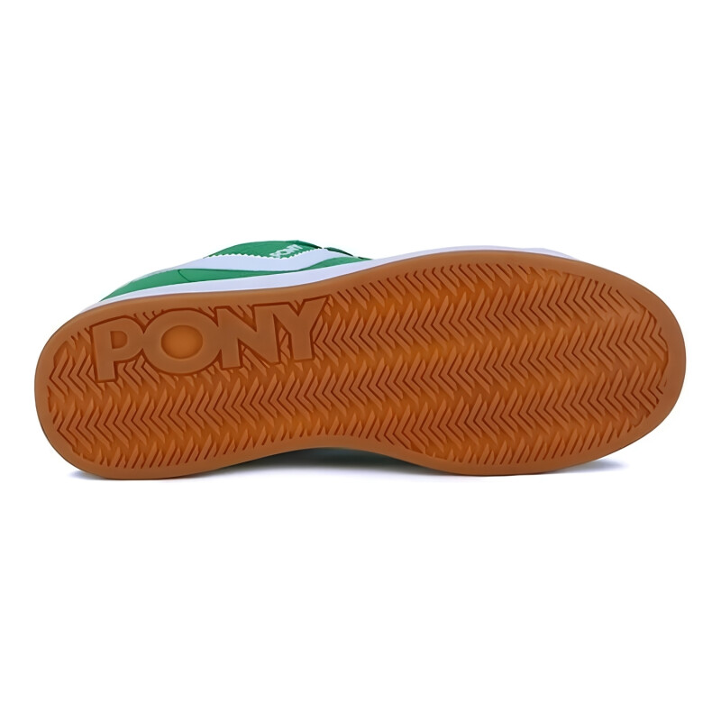Championes Pony Lifestyle Square Gamuza Unx Verde-Blanco