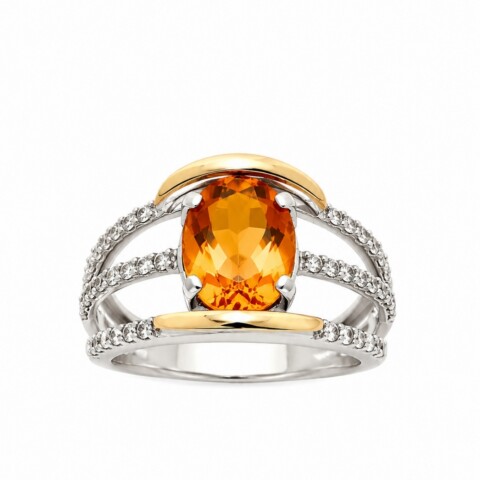 Anillo Plata con Zirconia Ambar Anillo Plata con Zirconia Ambar
