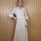 Vestido Flamenco Lino Beige Melange