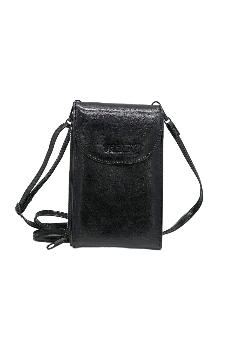Billetera con correa desmontable - Negro 