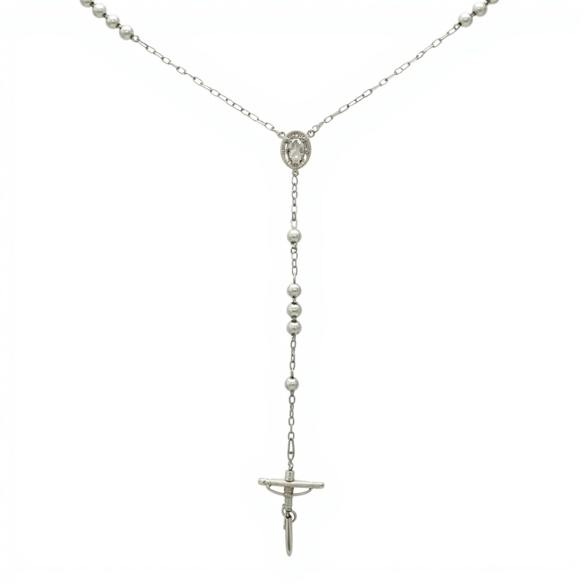 Rosario Virgen Milagrosa - Plata 925 - Sin Piedra - RO3003 - sinpiedra 