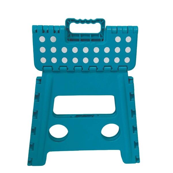 Banco Plegable Multiuso Resistente Banquito 32 Cm Alto 90 Kg Color Azul Oscuro