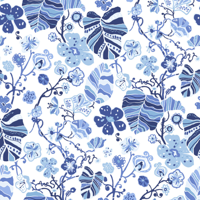 COLECCIÓN BLUEBELL - GWYNETH INDIGO FLORAL - N/A