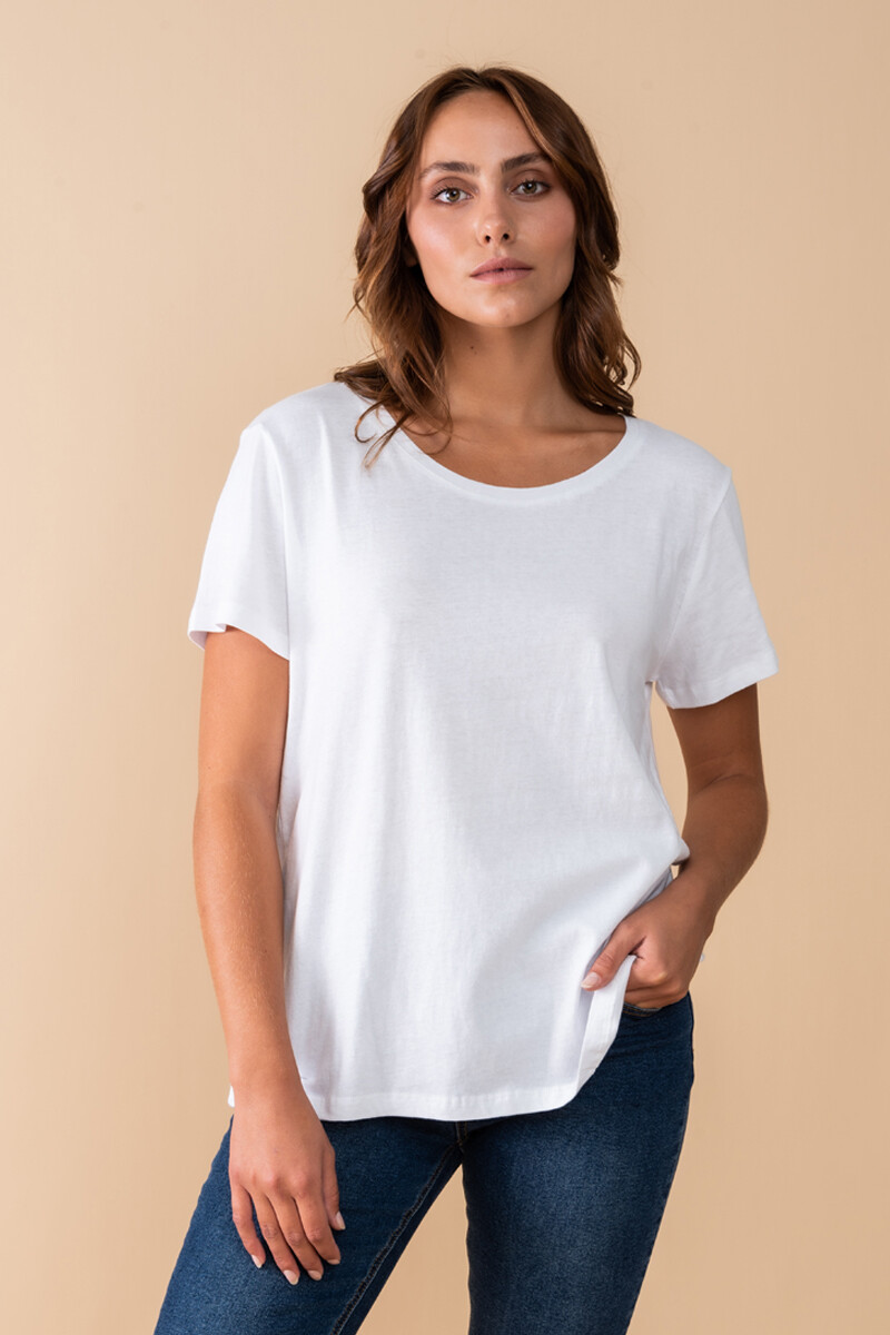 Remera blanca basica mujer sales