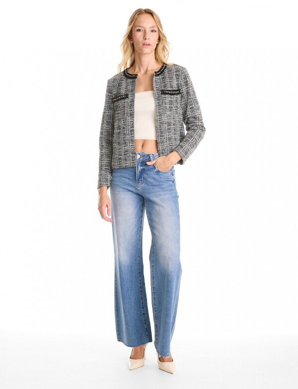 Chaqueta Tweed NEGRO/BLANCO