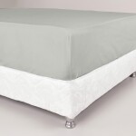 Sábana ajustable 200 hilos Basic Color Verde Grisaceo (Altura del Colchón: 30 cm) Twin