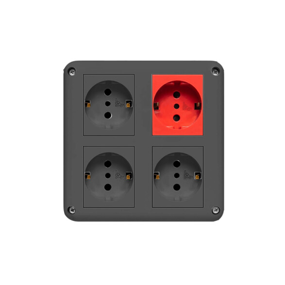 Caja exterior 8 módulo negra - Atenea M48717