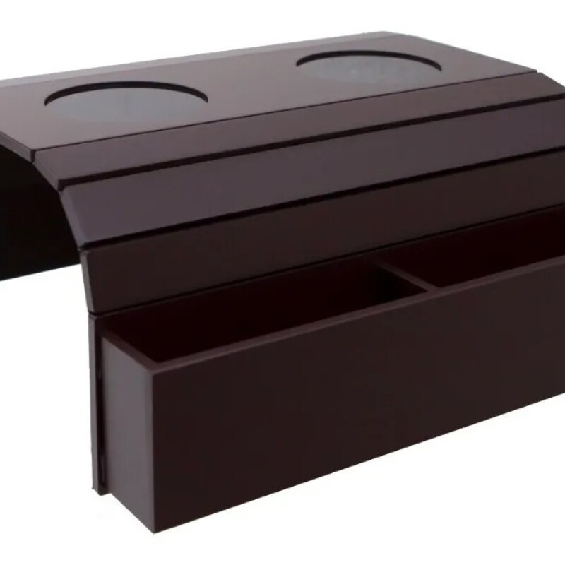 BANDEJA PARA SOFA - CON PORTA CONTROL - TABACO BANDEJA PARA SOFA - CON PORTA CONTROL - TABACO