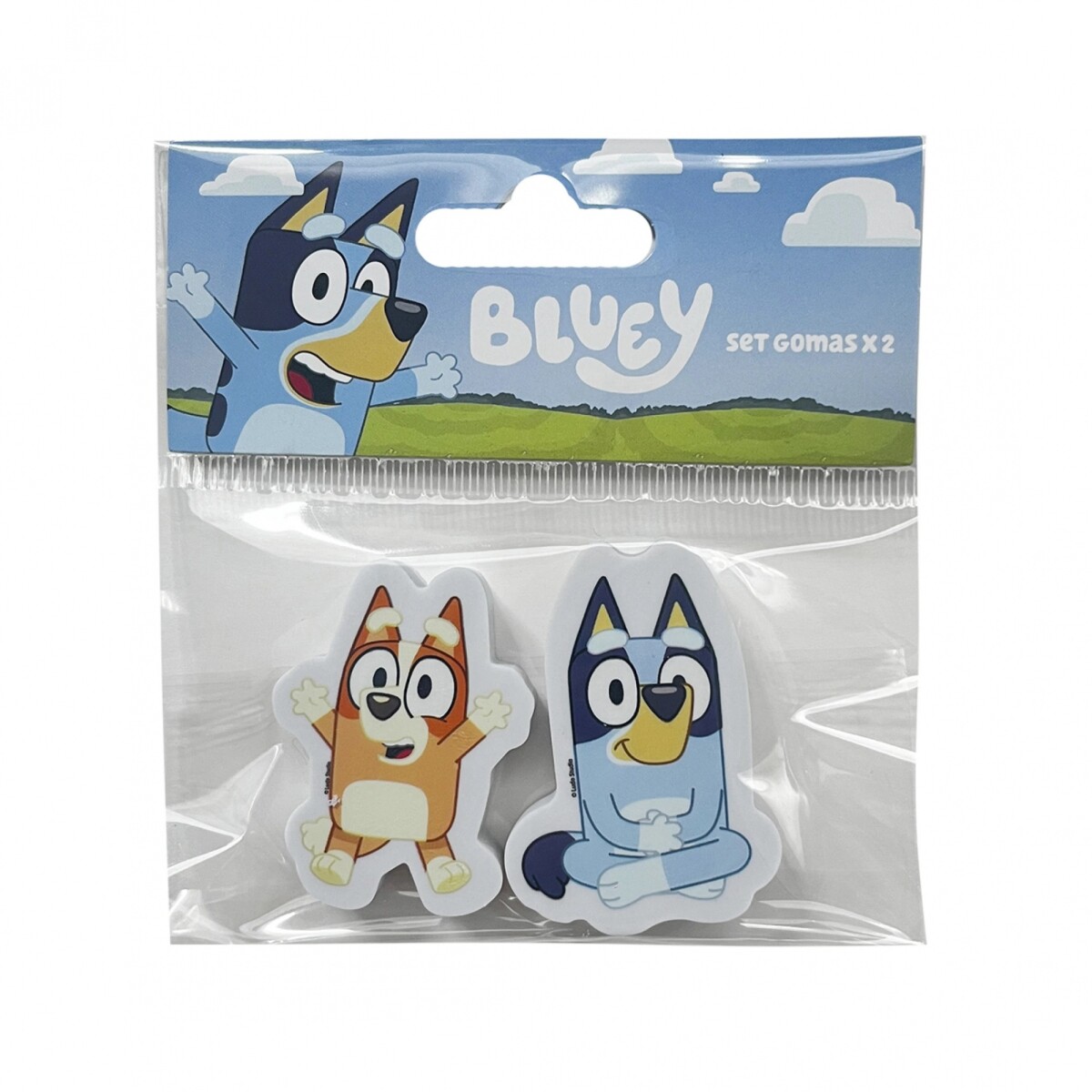 Goma de Borrar Escolar Bluey x2 