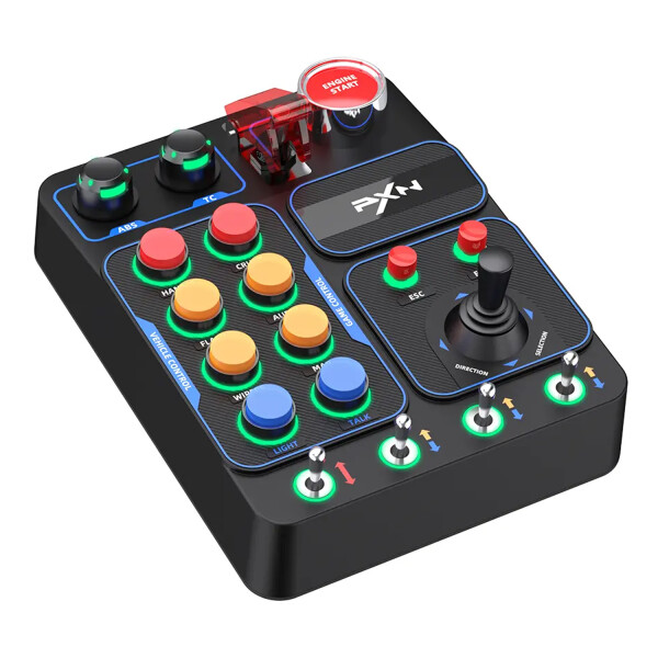 Botonera Gamer Para Simulación De Manejo Pxn Cb1 Control Box BOTONERA SIMULADOR PXN CB1 RGB