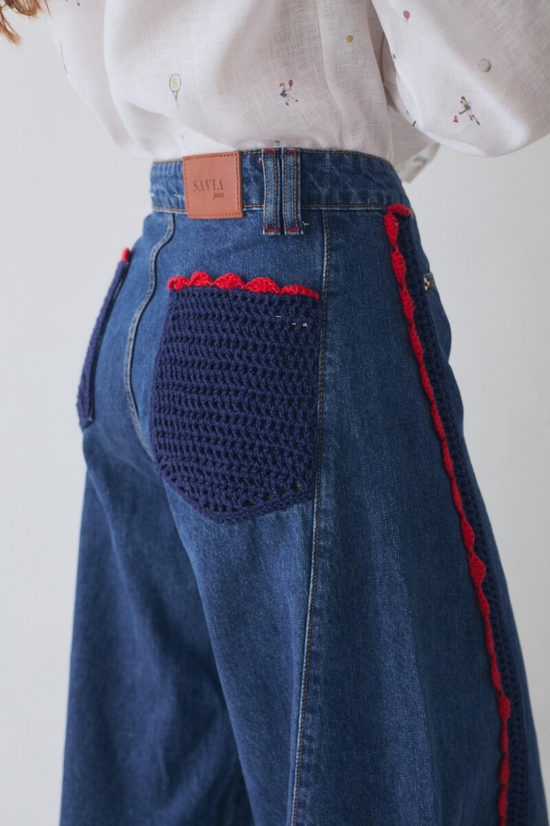 PRE VENTA JEAN WIDE XL RED Azul
