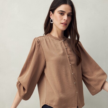 CAMISA BLOSSOM Marron