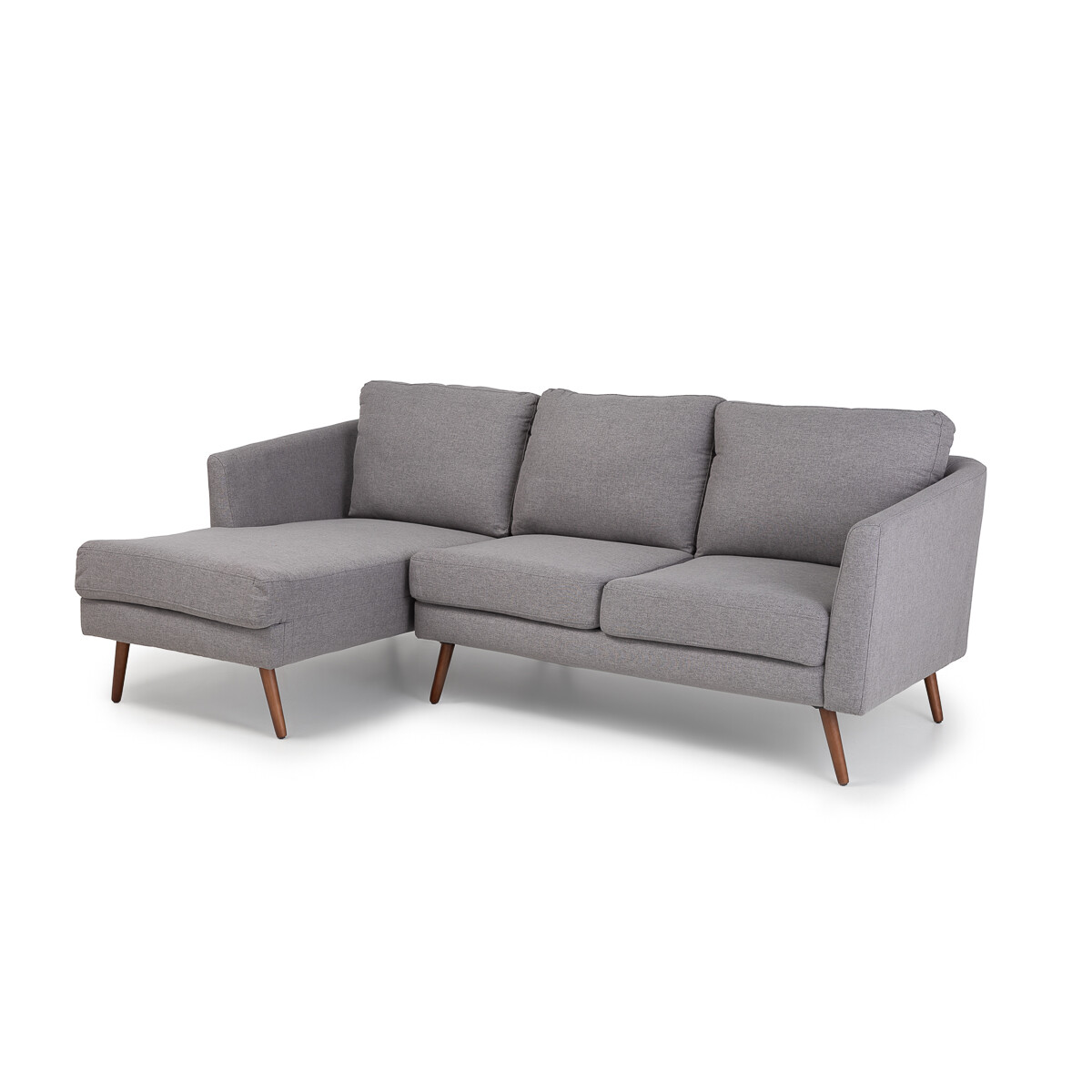 Rinconera Zoe - Tela Rústica - Chaise izquierdo - 14002 (Gris oscuro) 