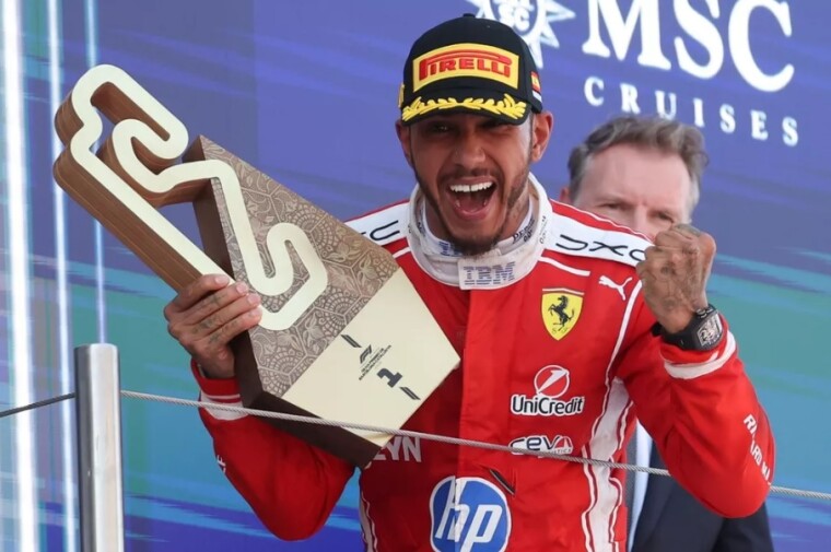 Lewis Hamilton consigue su primera victoria con Ferrari en Barcelona
