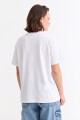 Remera m/c estampada colección Paris BLANCO Y ROJO