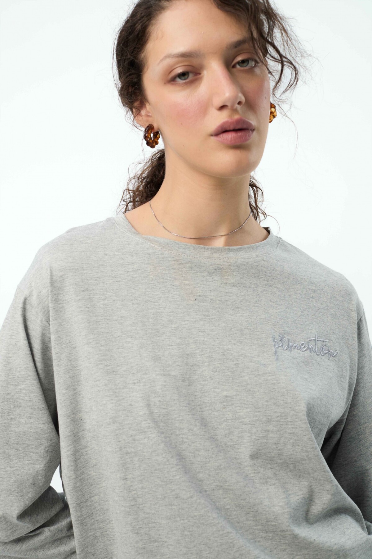 Camiseta Bruna Gris Melange