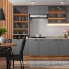 Armario Cocina Americana 2 Puertas de Vidrio Gris Armario Cocina Americana 2 Puertas de Vidrio Gris