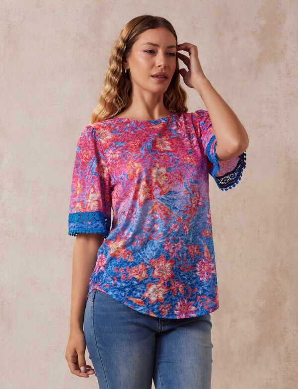 Blusa Printed MULTI/ROSA