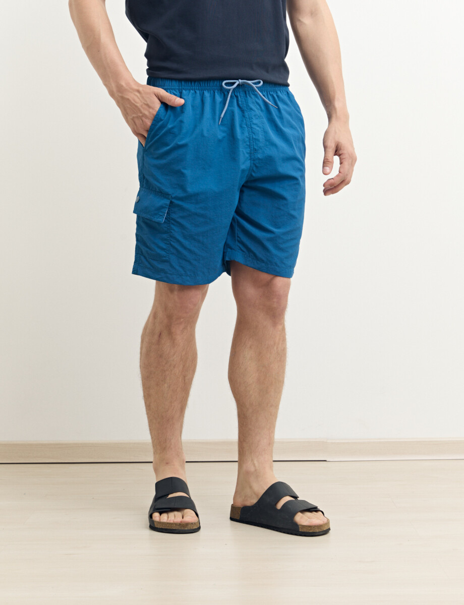 450401 SHORT HARRINGTON LABEL Azul Piedra