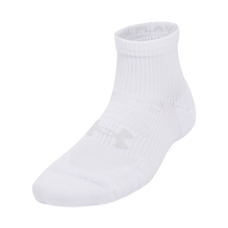 Womens UA Playup 3pk Qtr-PPL WHT-100