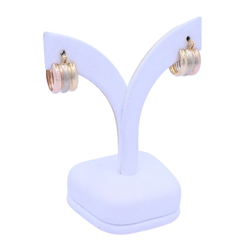 Aros oro 18 k triple 3 tonos. Aros oro 18 k triple 3 tonos.