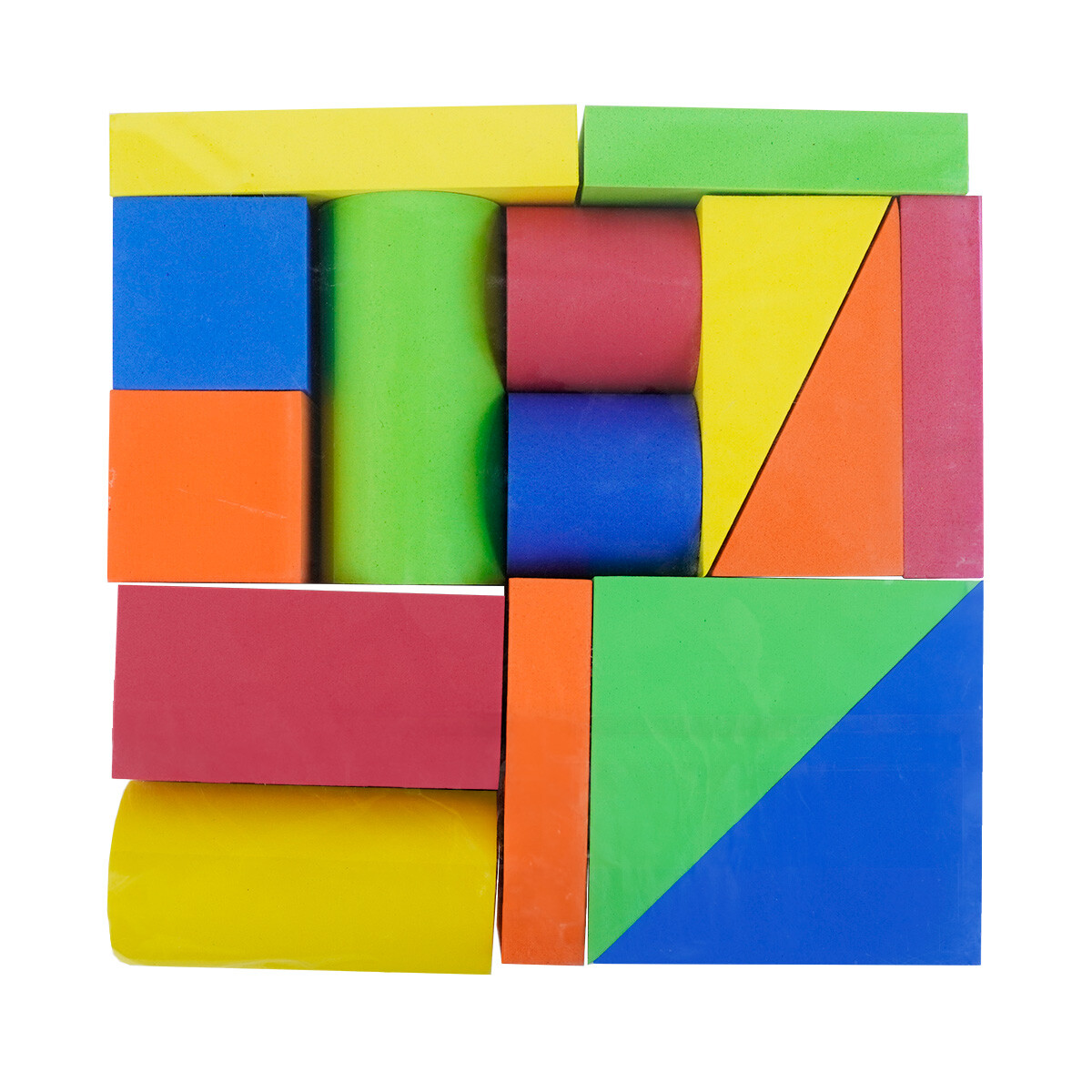 Bloques didacticos goma eva 15 piezas 
