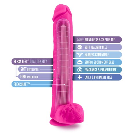 Dildo Realístico Doble Densidad Au Naturel Daddy Rosado
