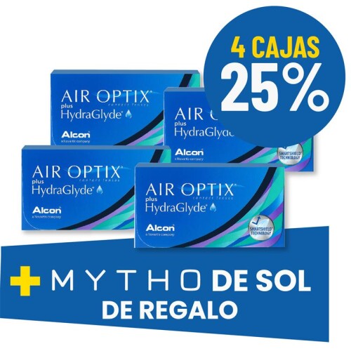 Set Air Optix Plus (hydraglyde) X4 Cajas Blanco