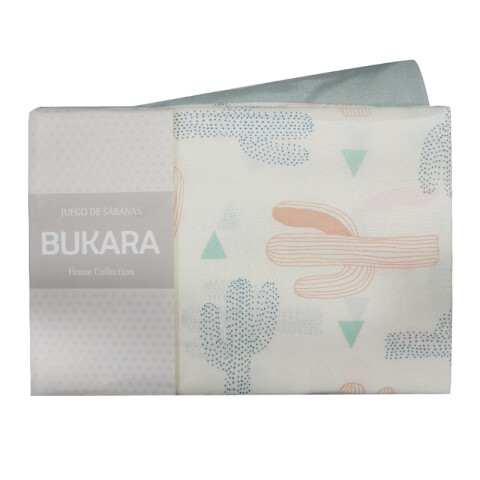 Juego Sábanas Queen Size Bukara 100% Microfibra 231 CACTUS JADE