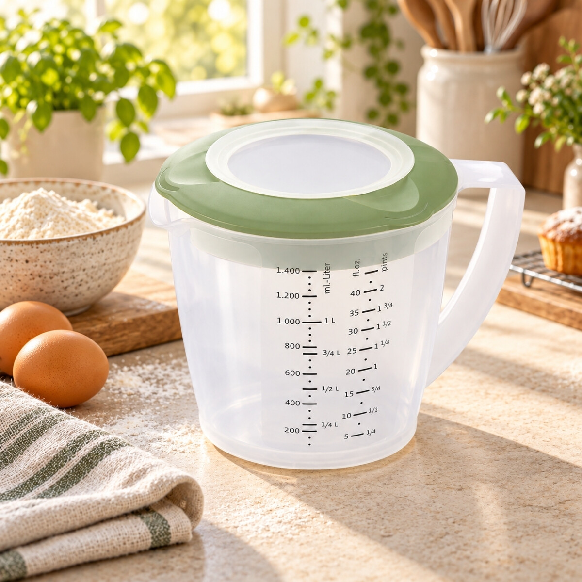 Jarra Medidora con Tapa 1,4 Litros Verde Menta Helena Westmark 