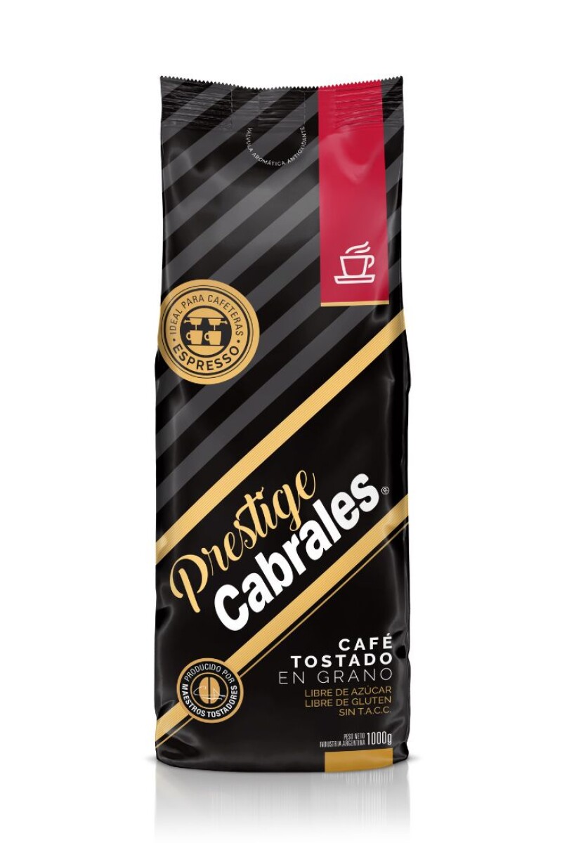 Café CABRALES Prestige Tostado en grano 1kg. Café CABRALES Prestige Tostado en grano 1kg.