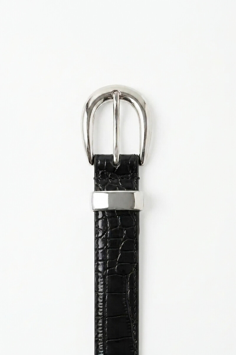 Cinturón crocco negro