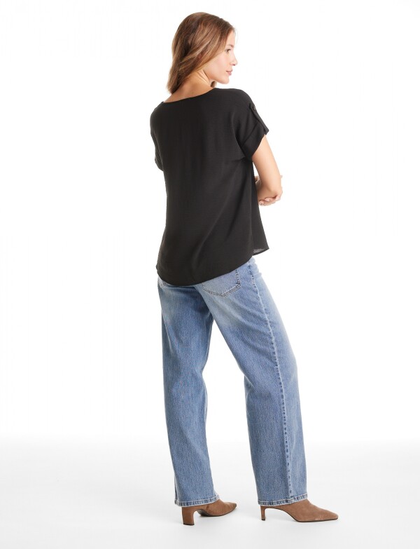 Blusa Crepe NEGRO