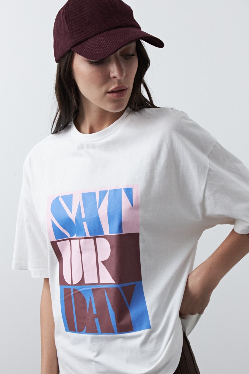 REMERA ERICA PRINTED Blanco