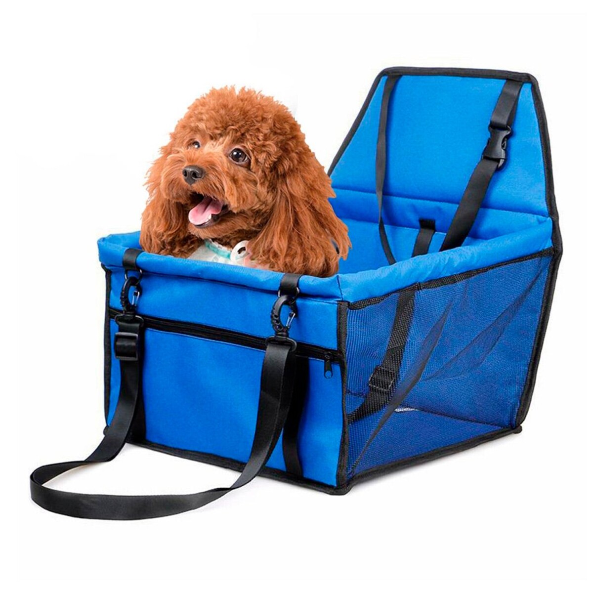 Bolso Transportador De Mascota Perro Gato Para Auto Viaje - Variante Color Azul 