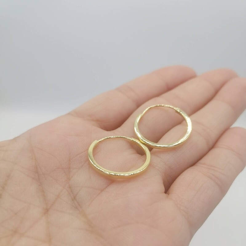 Aros Cuadrados Oro 18k 20mm Aros Cuadrados Oro 18k 20mm