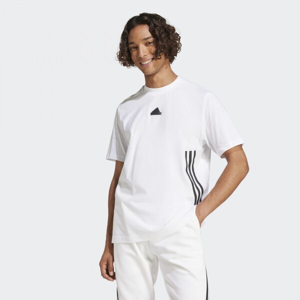 Remera Adidas Future Icons 3 Rayas Blanco