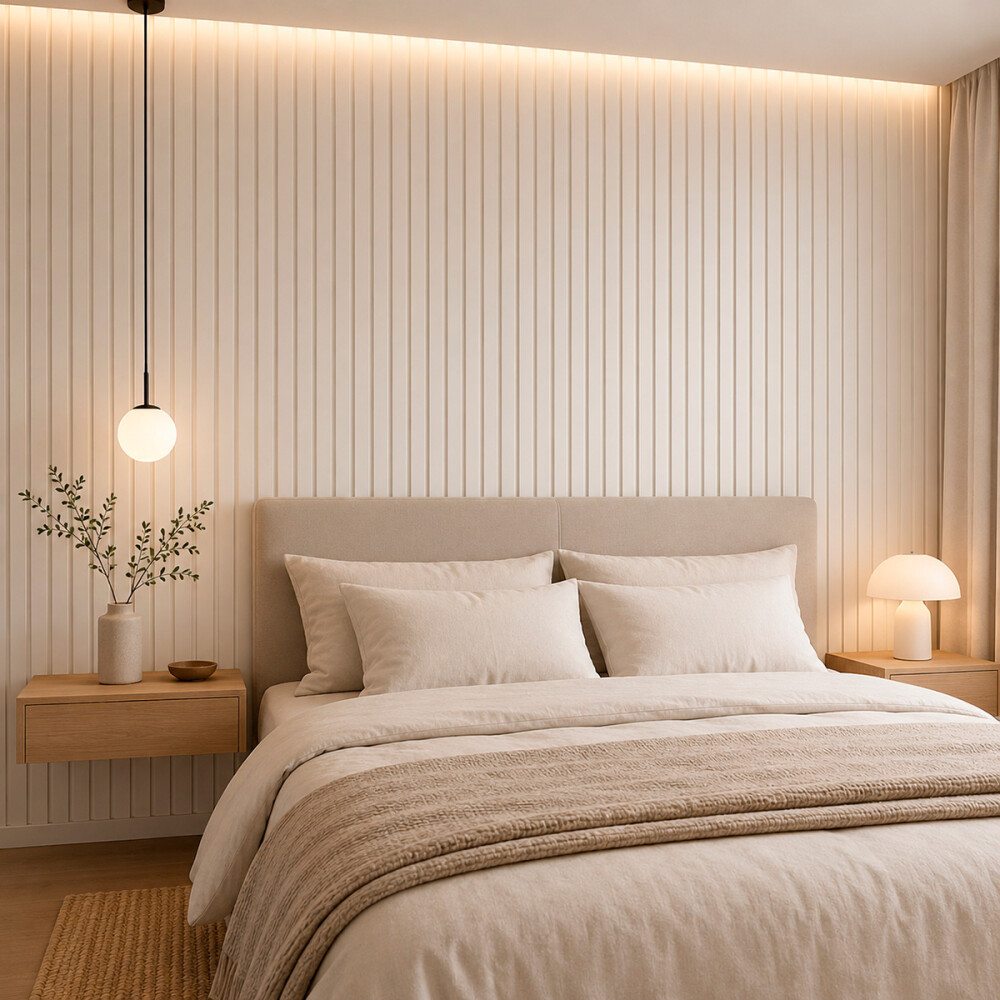 REVESTIMIENTO WPC INTERIOR HABITARE MODELO WHITE 85030-02B2 / 2900X160X24mm Revestimiento Wpc Interior Habitare Modelo White 85030-02b2 / 2900x160x24mm